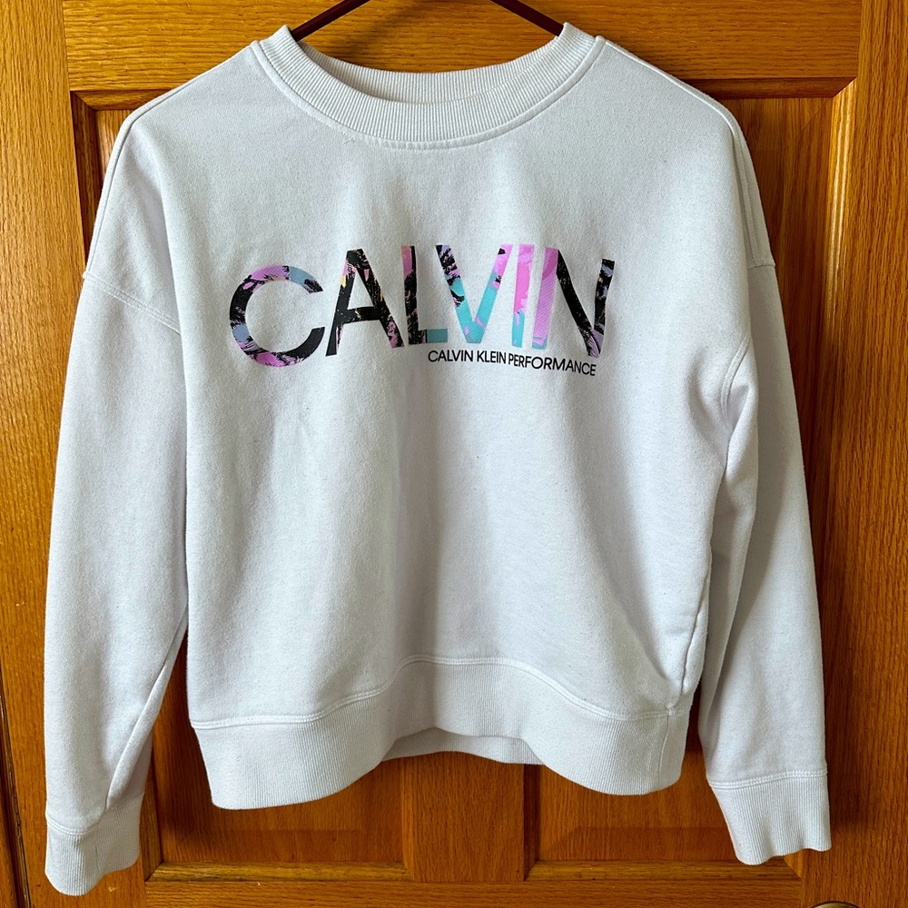 Calvin Klein Performance White Crewneck Sweatshirt
